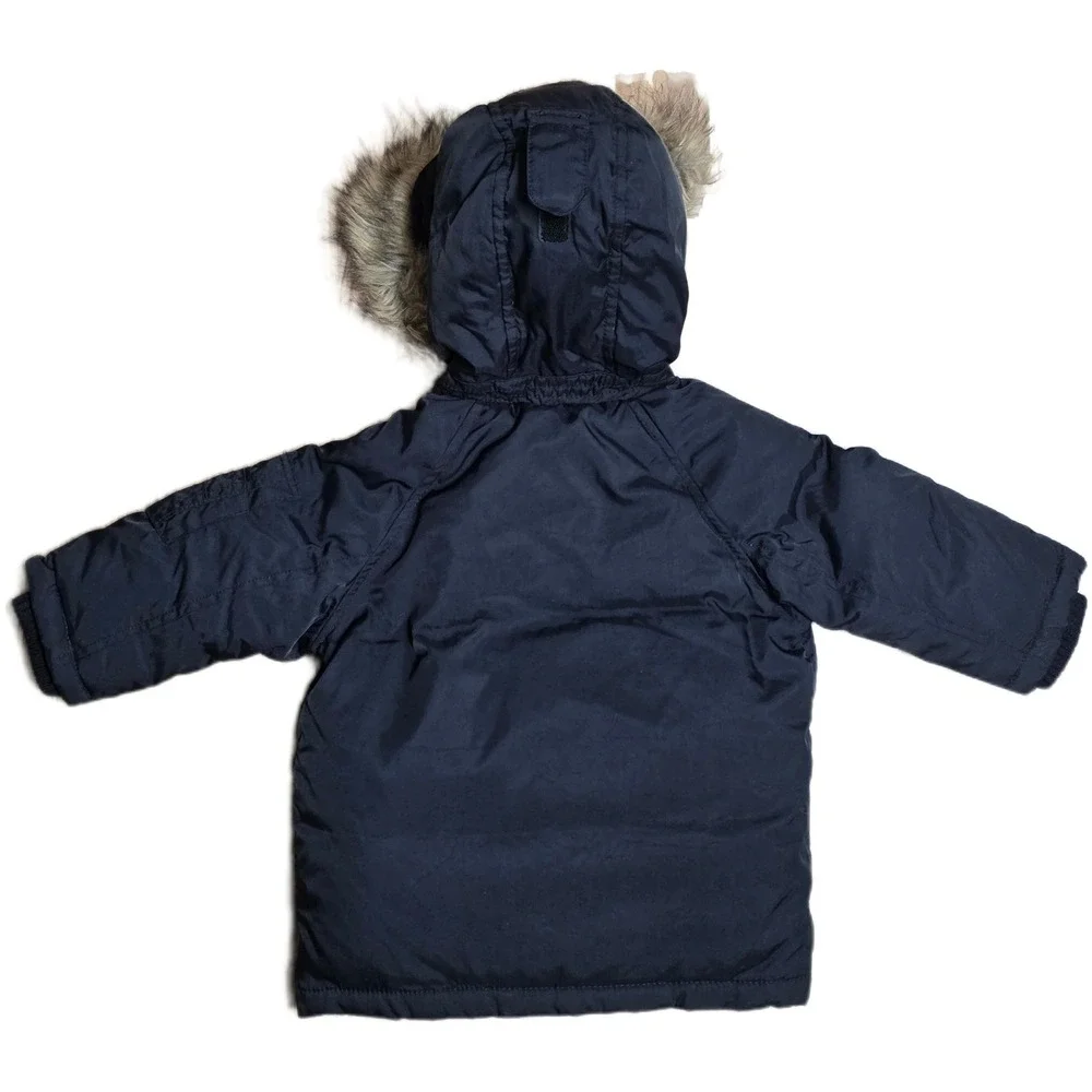 Baby Gap Toddler Winter Puffer Coat Faux Fur Hooded Parka Jacket‎ 12-18 Months